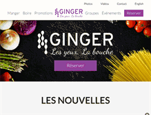 Tablet Screenshot of ginger-restaurant.com